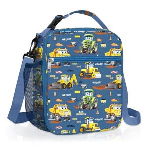 Clastyle Sac Isotherme Repas Enfant Voiture Camion Lunch Bag Isotherme Gar&ccedil;ons Petit Sac Lunch Box pour L'&eacute;cole &Eacute;tudiant Pique-nique, Pelle Jaune (Changtian_Im&Ex, neuf)