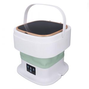 Machine à Laver Portable 3 Modes de Minuterie Mini Laveuse Pliable avec Tuyau de Vidange 11,5 L Laveuse Pliable de Grande capacité pour Sous-Vêtements Vêtements de bébé (Prise UE) (Yunplsa, neuf)