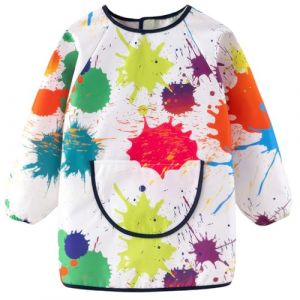 Tablier pour enfants, de 2 &agrave; 6 ans, tablier imperm&eacute;able pour enfants, tablier de peinture pour enfants, tablier pour enfants avec poche pour peindre, cuisiner, manger, arts et artisanat (style 1) (REEKNOKOL FR, neuf)