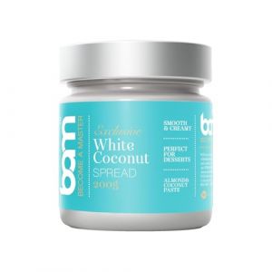 BAM Pâte à Tartiner aux Fruits à Coque de Qualité Supérieure – Parfaite pour Topping, Croissant, Dessert – 200g, Coco blanche (BAM - become a master, neuf)