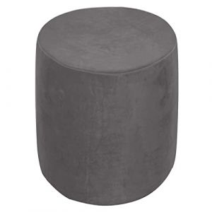 XGANGM Velours Housse de Pouf Extensible Housse Ottomane Carrée/Rond 40x40/45x45, Housse de Protection pour Repose Pieds Ottomane Cover Housse Tabouret de Rangement,Roundc,30x25cm (JLYUL, neuf)