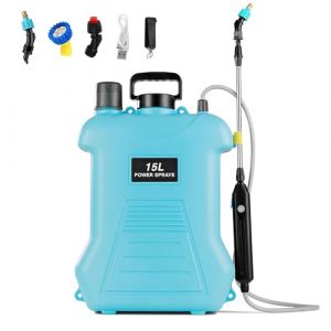 Pulv&eacute;Risateur &eacute;Lectrique, 15l Pulverisateur A Dos, Pulverisateur Lance Telescopique, Trois T&ecirc;Tes De Pulv&eacute;Risation Pro pour L'Arrosage des Fleurs, La D&eacute;Sinfection, Pulv&eacute;Risation De Pesticides (Bleu) (NELIADER, neuf)