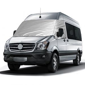 Housse de Protection de Pare-Brise Remplacement pour Mercedes Sprinter 2019-2023, Couverture Enveloppe de Pare-Brise Avant, Protection Solaire Contre la Neige Givre Poussière Soleil (JinsenTGG, neuf)