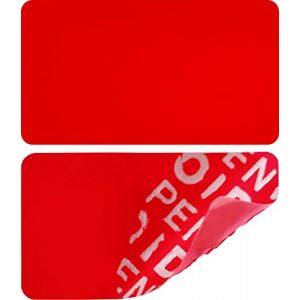 100 pcs – sceau 35 * 20mm rouge sans résidus - étiquettes de fermeture, sceaux de sécurité, sceaux de qualité, sceaux de garantie, étiquettes de sécurité, sceaux de retour, sceaux adhésifs (Atairs, neuf)