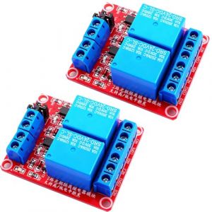 RUNCCI-YUN 2 Pi&egrave;ces 24V 2 Canal Relais Module,avec optocoupleur Module Relais,Carte d'Extension D&eacute;clencheur Haut Bas pour Raspberry Pi Arduino (RUNCCI-YUN, neuf)