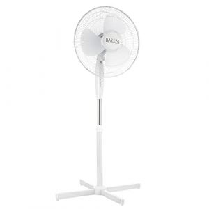 Baroni Home Ventilateur de Terre 126 cm sur Pied, Ventilateur 3 Niveaux de Vitesse et Inclinaison Réglable, Ventilateur Silencieux, Blanc, 126x61x44 cm (Baroni Home, neuf)