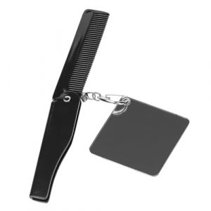 BESTYASH Peigne pliant sur le trousseau incassable miroir peigne pliable peigne pour les hommes peigne de poche pliable peigne à cheveux pliable peigne de poche hommes Miroir : Acrylique (Feast of Yan, neuf)