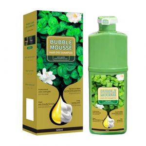 Bubble Mousse Shampooing colorant pour cheveux 500 ml, Colorant capillaire moussant, Coloration, Soin intensif nourrissant avec baume reflet brillant, Casting Cr&egrave;me Gloss couleur cheveux (ch&acirc;tain) (Rubu22a (Livraison rapide 7-12 JOURS), neuf)