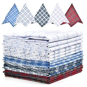 OTYMIOW Mouchoirs en Coton pour Homme 15PCS Mouchoirs de Poche Tissus HommeMouchoirs en Tissu, Carr&eacute;s de Poche pour Homme, Handkerchief, Pochette pour MouchoirTissu, MouchoirPoche de Costume (TFama, neuf)