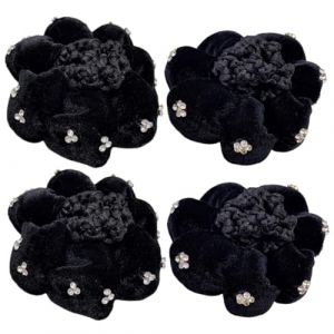 DEARMAMY Lot De 4 Filets À Cheveux Pinhai Pour Femme Accessoires Pour Chignon Filets Pour Chignon Filets Pour Chignon Filets Pour Chignon Filets Pour Chignon Filets Pour Danse (Liiane, neuf)