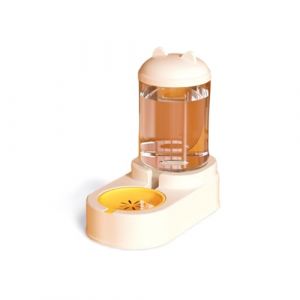 Belijoeuri, Distributeur d'eau pour chat - 1 l - 25 x 13 x 23,5 cm - Distributeur d'eau pour animaux de compagnie - Jaune (Belijoeuri, neuf)