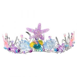 Gogogmee Couronne de Sir&egrave;ne Adulte et Gar&ccedil;on et Filles Serrage-T&ecirc;te de F&ecirc;te Th&egrave;me de L'Oc&eacute;an Bandeau Sir&egrave;ne Pendentif Poisson Accessoire Photo pour Anniversaire Design &Eacute;pais Argent&eacute; (Xiaanmall, neuf)