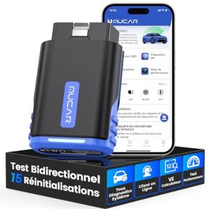OBD2 Bluetooth Français, MUCAR DriverScan Valise Diagnostic Auto Multimarque, Outils de Diagnostic sans Fil pour Tous Les Systèmes, Tests Bidirectionnels, Tests de Performance du Moteur (OBD2 Scanner, neuf)