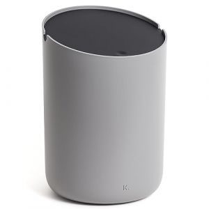 Kazai.® Mini-Poubelle de Salle de Bain 'Tove' - 1,5L | Petite Poubelle WC | Pour Salle de Bain, Cuisine, Bureau ou pour la table | Antidérapante, Seau Intérieur | Gris foncé, Noir (mtc commerce, neuf)