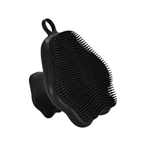 Brosse de massage pour le visage, brosse de massage en silicone avec poignée, brosse de massage pour le visage, brosse de nettoyage de la peau, brosse exfoliante pour le visage en caoutchouc, brosse (vastage, neuf)
