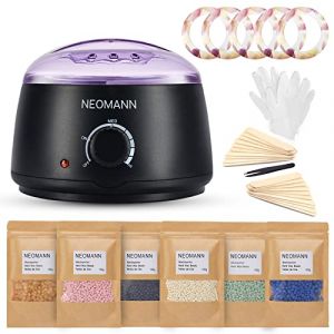 NEOMANN Waxer II Appareil Chauffe Cire Epilation - Epilateur Cire traité au Téflon avec Perles de 600 g, 30 Bâtonnets, pour Ton Corps - Machine Cire Epilation,Cire Chaude Épilation (Neoruby, neuf)