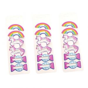 Healeved 18pièces Barrettes à Cheveux Métal Mignon Pour Filles Accessoires Colorés Licorne Arc-ciel Bonbon Pour Garçon Fille Et Adolescents (Sonieg, neuf)
