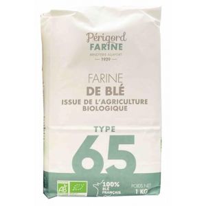 Allafort Farine de Blé BIO T65 1kg/Sachet - Offres de 2, 4, 10 Sachets - Livraison Gratuite France (4 sachets) (Bo Time - Direct Fabricant, neuf)