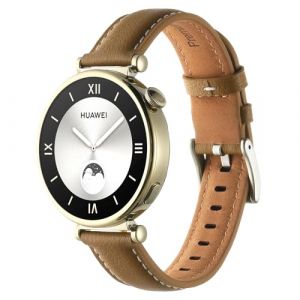 RuenTech Bracelet de rechange en cuir v&eacute;ritable souple compatible avec Oneplus Watch 3 43 mm, 18 mm pour montre connect&eacute;e Oppo Watch X2 Mini, Mittelgro&szlig;e, Cuir, Pas de gemme (Jiuxuanshiye, neuf)
