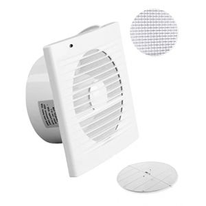 IN-OV_150mm Ventilateur Extracteur d'Air + Clapet Anti-Retour + Moustiquaire Intégré, 22W-250m3/h, Salle de Bain, Cuisine, Bureau, WC, VMC, Garantie 2 ANS (IN-OV, neuf)