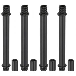 PATIKIL Kit Tige de Lampe à Tube Droit, 4 Ensemble M10 Acier au Carbone 100mm(3.94") Long Tige Filetée à Double Extrémité avec Écrous D'Accouplement Connecteur à Manchon, Noir (PATIKIL UK, neuf)