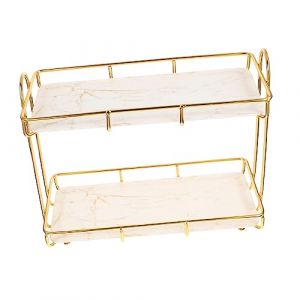 Vaguelly &Eacute;tag&egrave;re d'Angle de Salle de Bain &agrave; 2 Organisateur de Toilette Support de Rangement pour Commode en Plastique pour Salle de Bain Bureau Cuisine (Bustling Xin, neuf)