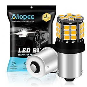 Alopee Ampoule PY21W LED Orange Clignotant 1056 BAU15S Haute Luminosité - 39 SMD 2835 Sans Polarité (9V-30V) pour RY10W 7507 12496 Clignotants Avant/Arrière Voiture - Lot de 2 Pièces (EU-AMAZENAR Global, neuf)