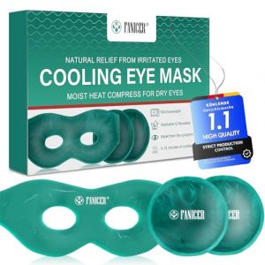 Masque Yeux Froid et 2 Pads Rafra&icirc;chissants, patch yeux reutilisable, Kit Soin des Yeux, Soulagement des Yeux Fatigu&eacute;s et Gonfl&eacute;s, masque Yeux migraine froid pour une Utilisation Quotidienne (Rainbowee limited, neuf)