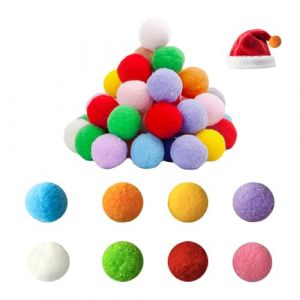 TASSFROO 20 Pi&egrave;ces Boules de Feutre Multicolores, Balles de Feutre pour Chats Laine Feutre Boule pour Jouets pour Chats Bricolage Loisirs Cr&eacute;atifs Cadeaux de No&euml;l et D&eacute;coration Int&eacute;rieure (Zifukeji, neuf)