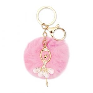 Porte cl&eacute;s Ballerine Rose, Design Jupe De Danse En Cristal Rose,Pompon, Porte cl&eacute;s Mignon, Cadeau &eacute;l&eacute;gant Et Exquis Pour M&egrave;re, Cadeau Pour Fille (LCLYX, neuf)