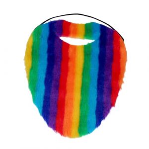 rockible Barbe d'Halloween, fausses barbes amusantes pour hommes, femmes et enfants, maquillage de cosplay masculin, Coloré (motokitio, neuf)