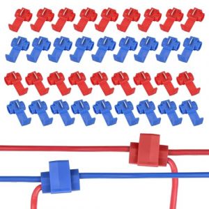 100 Pi&egrave;ces Connecteur Rapide, Cosse Electrique Connecteur Kit, Verrouillage Connecteurs 10/15A, Connecteurs de D&eacute;rivation Rapide, Raccords Auto-D&eacute;nudants (0.5-1.0mm&sup2;, 0.75-2.5mm&sup2;) (Rouge, Bleu) (Shenzhen Sanhuan Recycling Technology Co Ltd, neuf)