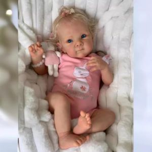 kgniess me 18pouces 46cm Poupée bébé Reborn Fille Realiste Silicone Poupée Vrai Poupon on dirait Un Vrai bébé Baby Dolls Fille Ouvrez Les Yeux Enfant Toddlers (huanhuan2022, neuf)