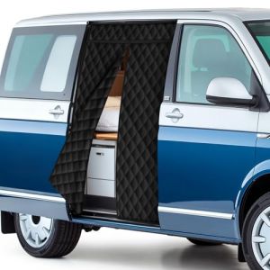 Universel Rideau Thermique de Voiture Magn&eacute;tique Porte lat&eacute;rale 150x110 cm, Rideau Insonorisant Coupe-Vent d'hiver pour la Plupart des V&eacute;hicules Utilitaires, Camping-Cars, pour T5 T6 T6.1 California (lampewh, neuf)