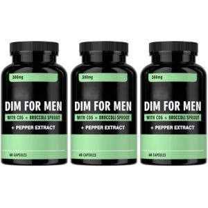 DIM pour Hommes 300mg, Favorise l'&Eacute;quilibre Hormonal et la Vitalit&eacute;,3pcs (WHXZSM, neuf)