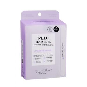 VOESH Pedi Moments Lavender Relieve - Pédicure en 4 Etapes avec Lime - Sels, Gommage au Sucre, Masque de Boue, Beurre de Massage - 2 Sets (Mon Shop Beauté ⭐⭐⭐⭐⭐, neuf)
