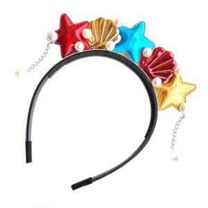 Angoily Bandeau &agrave; Th&egrave;me Oc&eacute;an pour Fille &Eacute;toile de Mer et Coquillage Serrage-T&ecirc;te Rouge L&eacute;ger et Ind&eacute;formable Accessoire de D&eacute;guisement F&ecirc;te Carnaval et Anniversaire (Ceoning, neuf)