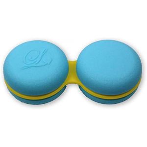 Étui de Rangement/trempage pour lentilles de Contact Bleu Clair Macaron pour Yeux Gauche/Droit – Étuis à lentilles de Contact durables, compacts, Portables et étanches 1 pièce (World Sports vision, neuf)