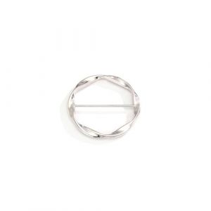 Broche Ronde Torsadée En Soie Pour Femmes Et Filles, Châle Minimaliste, Écharpes, Boucle, Clip, Accessoires De Robe De Mode, Décoration, Bijoux, Cadeau (argent) (kokomao, neuf)