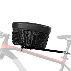 Panier de vélo pour Chiens jusqu'à 6 kg, 34 x 28 x 18 cm, Panier de vélo pour Chien, pour Porte-Bagages, avec Cadre en métal Solide, Rembourrage Doux, Panier Amovible, imperméable, Panier de Guidon (vusintalu, neuf)