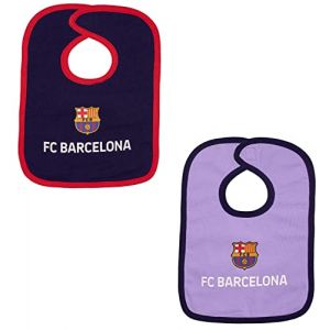 Lot 2 x Bavoir Bar&ccedil;a - Collection Officielle FC Barcelone - b&eacute;b&eacute; gar&ccedil;on (MISTERLOWCOST, neuf)