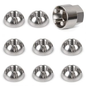 EFUTURETIME 8 x &Eacute;crous Antivol M8 x 1,25 mm, Ecrou de S&eacute;curit&eacute; en Acier Inoxydable 303 avec 1 Douille (efuturetime, neuf)