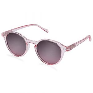 ZENOTTIC Lunette de soleil polaris&eacute; R&eacute;tro Classique Ronde R&eacute;tro Lunettes de soleil UV400 Cadre Homme Femme (cristal + rose) (MojingTec123, neuf)