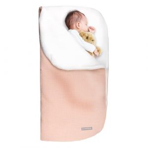 MIMUSELINA Nid d'ange Bebe Cosy Hiver 2 en 1 - Couverture Emmaillotage Bebe avec Fermeture Éclair Transformable en Grand Couverture Bebe - Ideal comme Sac de Couchage Bebe pour Lit Bébé ou Poussette (Baby Mimuselina SL, neuf)