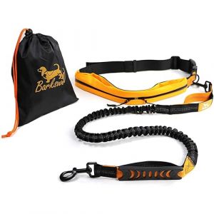 Barkswell Laisse Canicross Chien - Baudrier Canicross - Ceinture Canicross - Laisse Main Libre Chien (Barkswell, neuf)