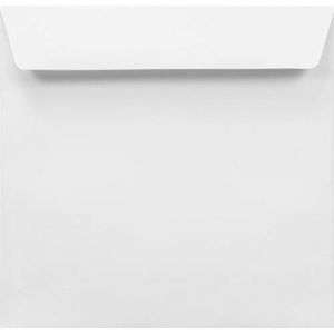 Netuno 500x enveloppes carr&eacute;es blanches 165x165 mm 100g Amber rabat droit enveloppes d&eacute;coratives &eacute;l&eacute;gantes pour bapt&ecirc;me confirmation mariage No&euml;l cartes de voeux invitations anniversaires f&ecirc;tes (netuno, neuf)