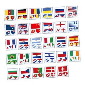 Mikinona 464 Pièces drapeau stickers temporaires tatouge temporaire jeu tock autocollant drapeau scrapbooking tatouage du jour de lindépendance stickers Décorations du 4 juillet (Dawn Cedar, neuf)