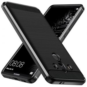 ivoler Coque Silicone pour Huawei Mate 10 Pro, [Protection Antichoc Militaire] Étui de Protection, Mince Souple TPU Anti-Rayures Dos Bumper Housse, Noir (AYRmall-AMFR, neuf)