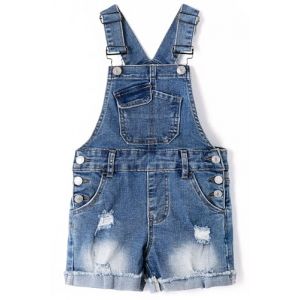 KIDSCOOL SPACE Salopette Short en Jean pour Fille, Salopette en Jean pour Petits et Grands garçons, Bleu, 11-12 Ans (kidscool space, neuf)