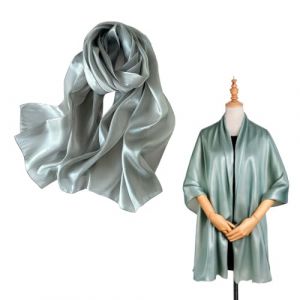 VONJUMA Etoles Femme Ch&acirc;les Femme Foulard Femme Etole Mariage Mousseline De Soie Pour Femme De Pour Mariage Long Ch&acirc;le Cadeau De F&ecirc;te Des M&egrave;res Vert Pois (VONJUMA STORE, neuf)